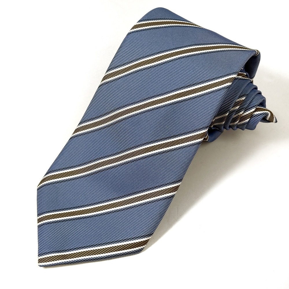 Pal Zileri Blue Stripe Silk Necktie Made in Italy W: 3.5" L: 63"‎